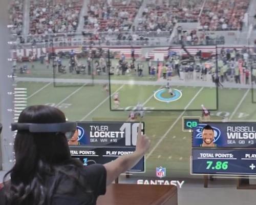 The Microsoft HoloLens is being used in a sporting context to make NFL matches more immersive / Microsoft