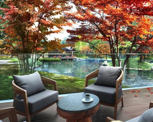 Set amid a secluded five-acre (two-hectare), 12th century pond garden, the hotel includes 123 guest rooms and 57 residences are designed by Hirsch Bedner Associates