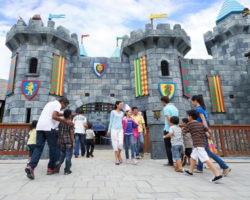 Visitors in the Kingdom zone at Legoland Dubai, which opened on 31 October