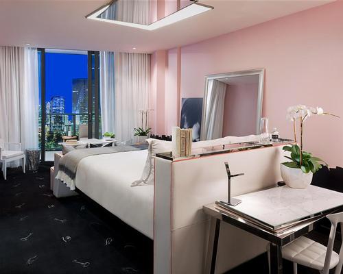 Guest rooms have a view out towards one of Miami's most vibrant neifghbourhoods / sbe