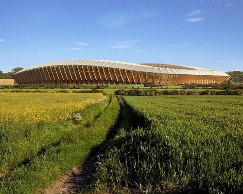 The stadium will be the centrepiece of the £100m Eco Park development – a 100 acre sports and green technology business park / ZHA/VA