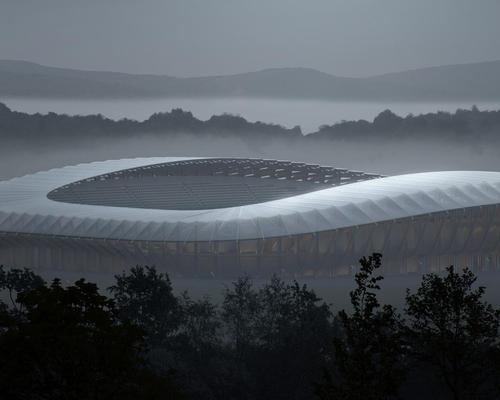 Jim Heverin, director at ZHA, said the stadium will prove that 'sustainable architecture can be dynamic and beautiful' / ZHA/VA