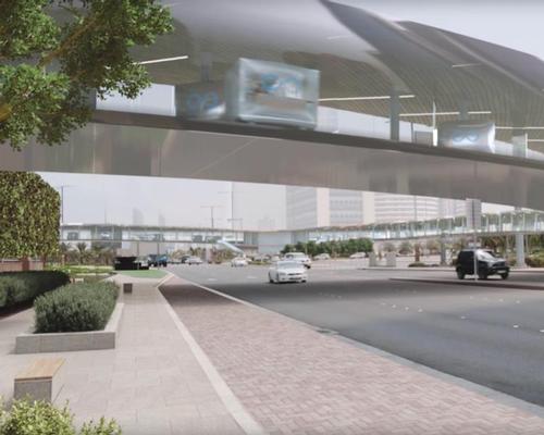 Passenger and cargo pods move between the gates and the larger Hyperloop transporters / Hyperloop One