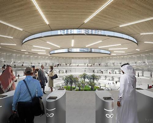 The interior of of of the portals / Hyperloop One