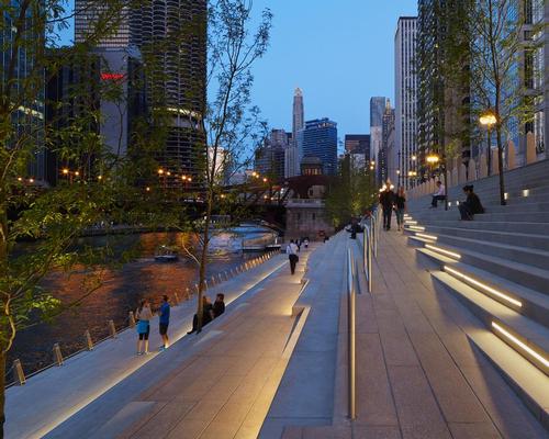 The promenade is illuminated in the evenings / Kate Joyce Studios
