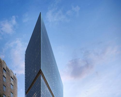 The minimalist glass structure will be home to 556 rental and condominium apartments with panoramic views of the East River / bloomimages