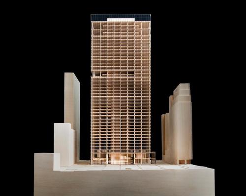 An architectural cut-out at the 27th and 28th floors will exist in dialogue with the building’s context / Scott Frances