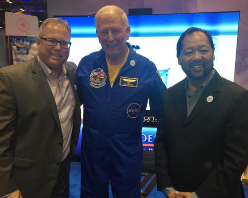 Speaking on the importance of NASA and the similar programmes to promote STEM subjects using space, McBride (centre) said that concept was at the centre of the entire development / Tom Anstey