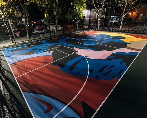 Artist Kaws painted his signature motifs onto the courts / Nike