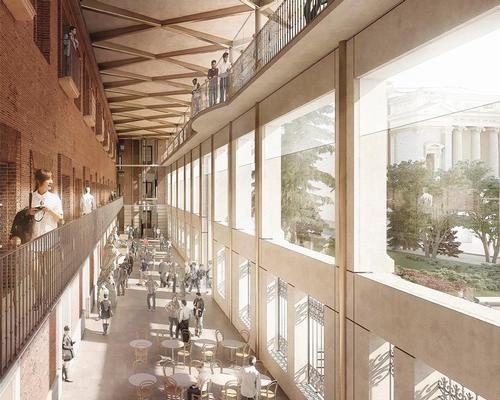 The existing outer walls will be delicately opened up to bring light and views in from the new civic plaza / Foster + Partners and Rubio Arquitectura