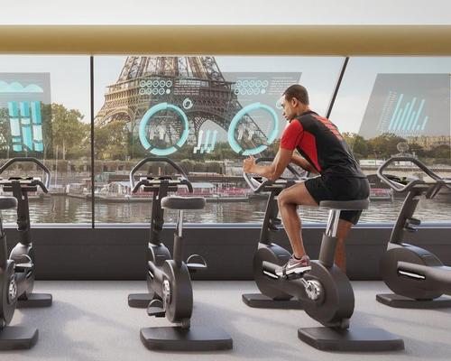 Augmented-reality screens installed inside will show guests both the quantity of energy sourced from their workout / CRA