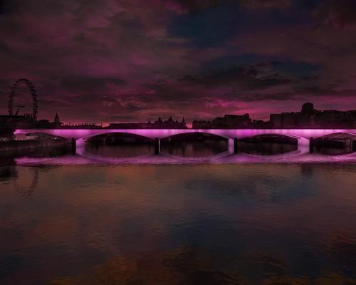 The scheme will subtly rebalance the ambient lighting on the river 'to provide a beautiful night time experience' / Leo Villareal and Lifschutz Davidson Sandilands 