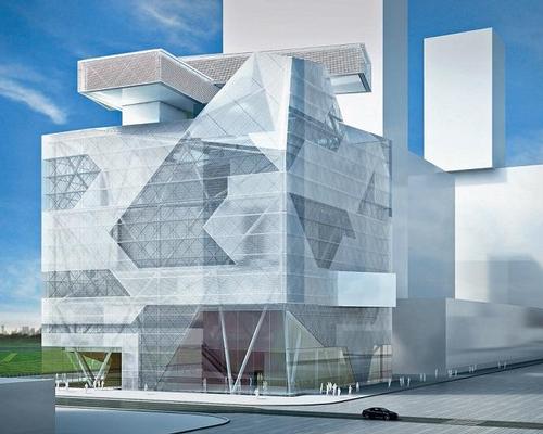 The building, set to open in 2020, will be a luminous, semi-transparent, abstractly formed structure / Asymptote Architecture