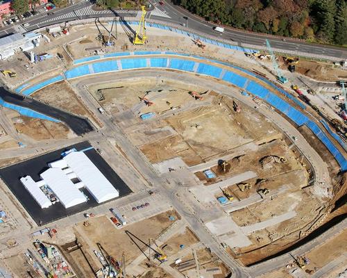 Construction on the stadium has now begun in Tokyo's Shinjuku Ward / Kyodo News via AP