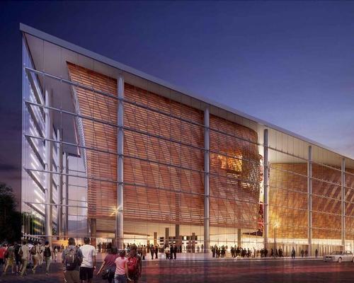 The re-design will create a more contemporary and dramatic sense of arrival to the city’s downtown by making the arena’s interior more visible from the outside
/ Quicken Loans Arena