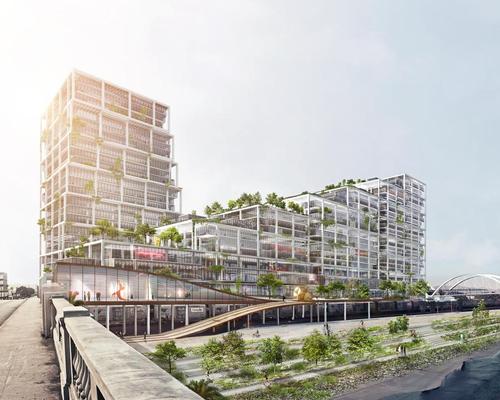 Describing the decision to create the superstructure of frames, studio founder Bjarke Ingels said, 'We want to create this framework where the bones of the building are what unite it' / BIG
