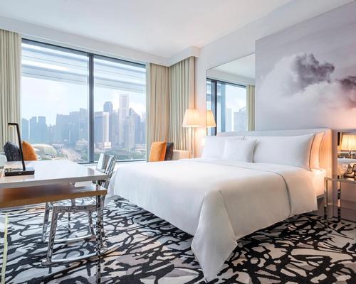 The hotel is located in close proximity to the city-state’s Marina Bay entertainment and business districts
