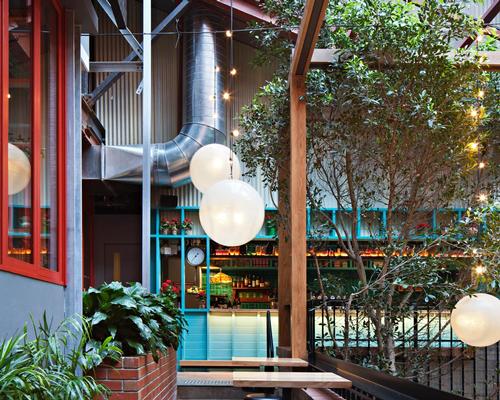 The central bays in the 2,000sq m building have been opened up to form a terraced beer garden inspired by a Victorian conservatory
