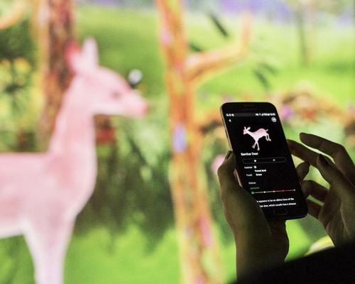 The exhibition also introduces augmented reality to the experience, with users downloading a free app to find animals