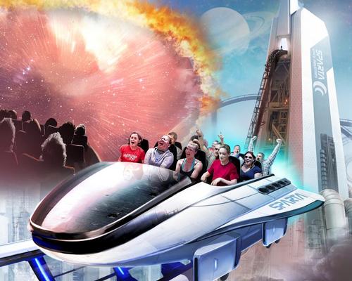 Several concept images show alternate designs for the Immersive Elevator MediaCoaster / Holovis