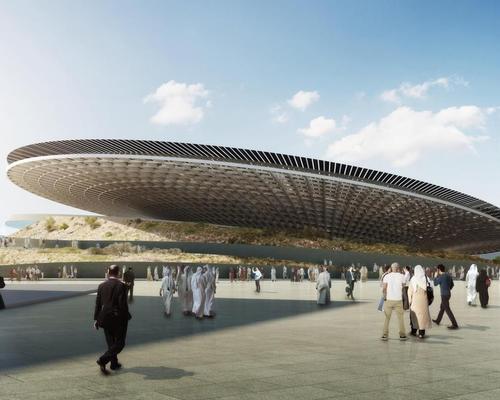 The design is inspired by complex natural processes, and the structures will be working demonstrations of the power of solar power and water harvesting / Grimshaw