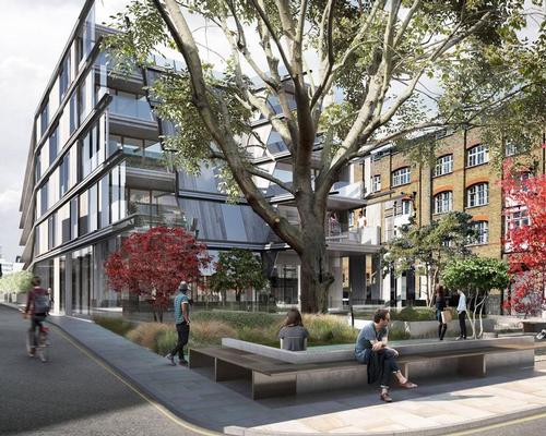 A palette of concrete, bronze, timber and glass overlaid with creative textiles and warm fabrics has been used to complement the surrounding buildings / Ben Adams Architects
