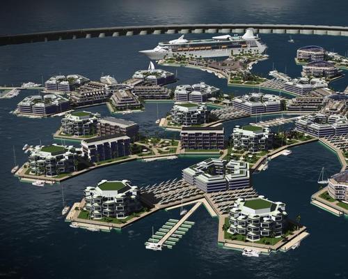 A floating city may be built in French Polynesia after the government signed a framework agreement to test the feasibility of the scheme / The Seasteading Institute