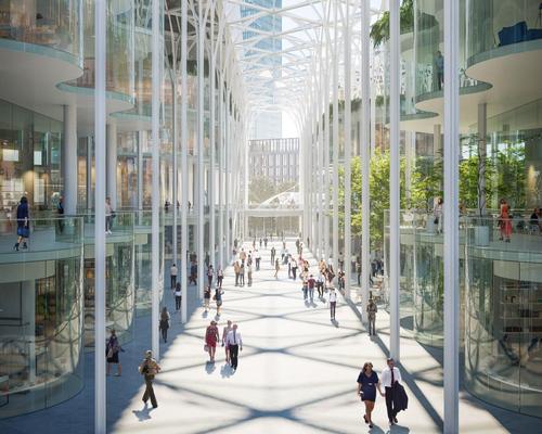 A winter garden at the heart of the scheme will form an 'urban forest' / Uniform