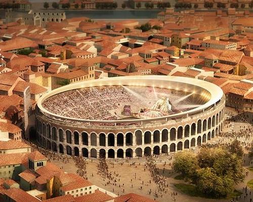 GMP envision a perimeter ring resting on the top edge of the arena / Comune di Verona
