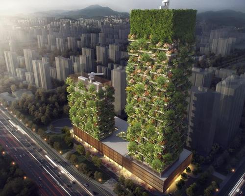 Around 600 tall trees and 500 medium-sized trees from 23 local species will line the facades of the buildings / Stefano Boeri Architetti