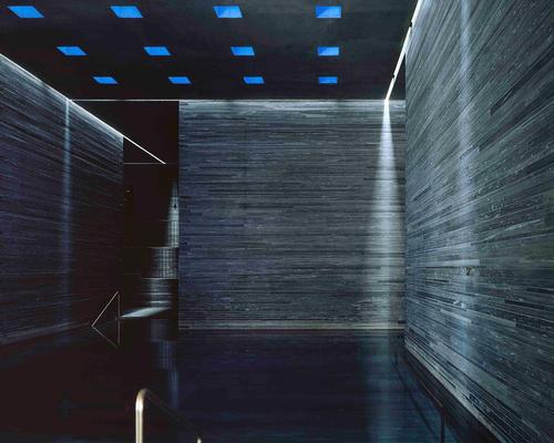 His first high profile project was the Therme Vals spa, built over naturally occurring thermal springs in Graubunden, Switzerland / Helene Binet