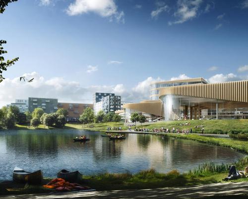 The centre will create a link between the lake and the urban area / 3XN