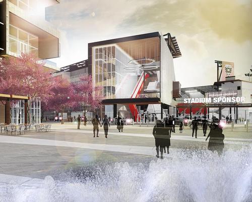 A large fan zone and retail area is included in the design / D.C. United