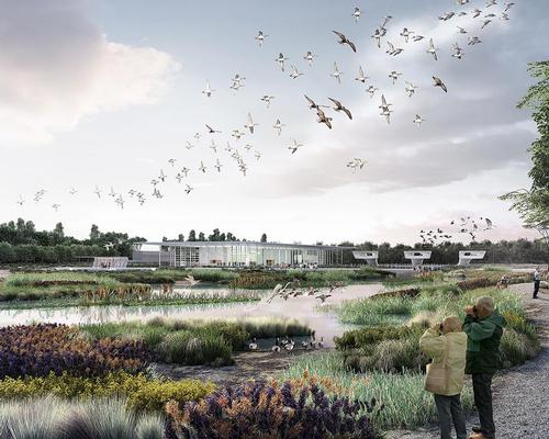 Landscape architects propose 'world's first migratory bird airport' for 60 hectare wetland sanctuary
