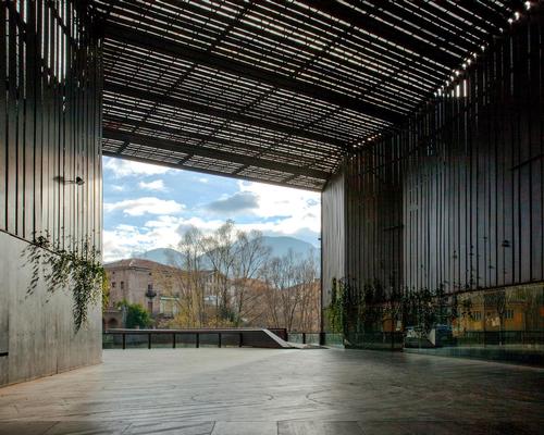 La Lira Theater Public Open Space, 2011, Ripoll, Girona, Spain. Designed in collaboration with J. Puigcorbé / Hisao Suzuki