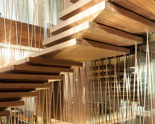 A huge 'floating' staircase is the centrepiece of the hotel / Patricia Parinejad