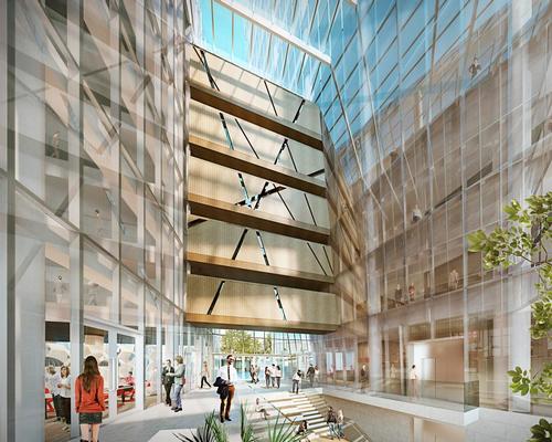 The focal point of the development will be a 30m high atrium open to public on the ground floors of the building / Studio Libeskind