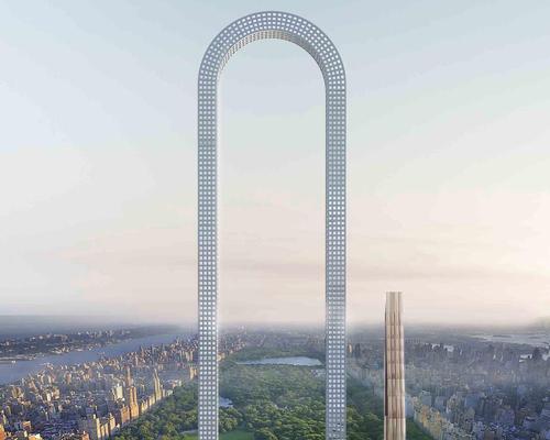 The structure – 4,000ft long if measured end to end – resembles an enormous upside down U-shape / Oiio