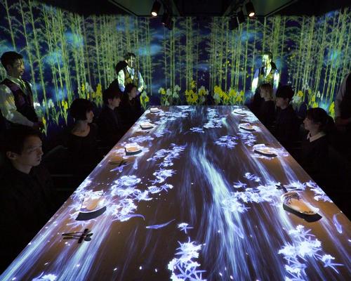 The walls shift in light and pattern to reflect Japan's changing seasons / teamLab