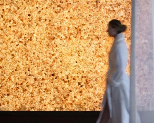 The redesigned spa's signature feature is a Himalayan salt wall