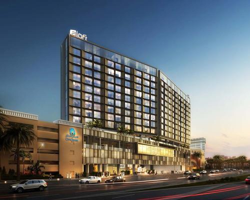 The Aloft project has been designed by architecture studio Brewer Smith Brewer and is scheduled to open in early 2018 / Majid Al Futtaim