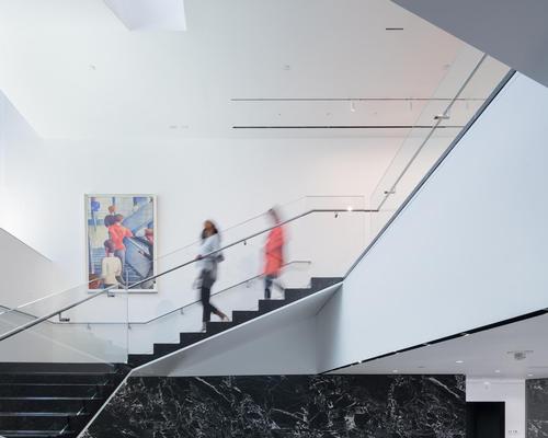 The architects have reconfigured 15,000sq ft of space and restored and extended the historic Bauhaus staircase / Iwan Baan