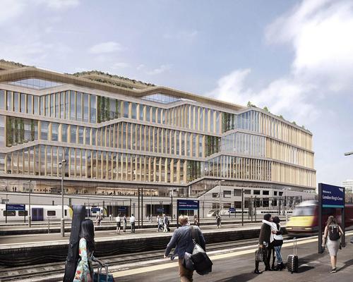 The building will overlook platforms at King's Cross station / Heatherwick Studio and BIG