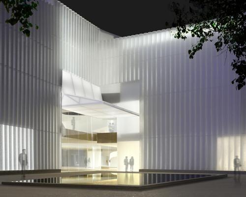 The building will be clad in a translucent-glass exterior, which will glow when lit from within at night / Steven Holl Architects