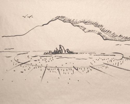 Early design sketches for the museum show a cluster of organically-shaped structures organised around a central hall climbing high into the sky / Studio Libeksind 