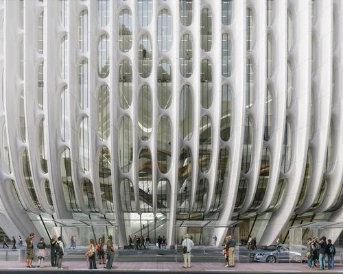 'Details within the masonry bring a rich architectural rhythm to the city,' said ZHA project director Michele Pasca di Magliano
/ Visualarch