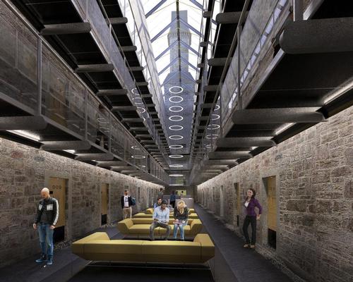 A glazed rooflight running the length of both wings will create the hotel’s central atrium / Twelve Architects
