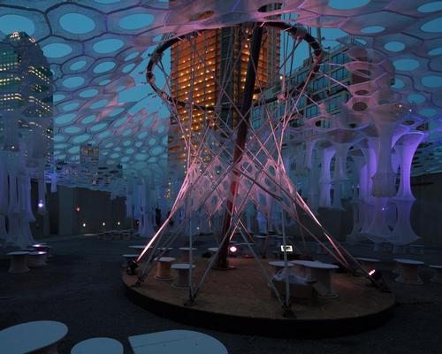 The multi-sensory design is shaped by mathematical generation and form-finding simulations / Pablo Enriquez