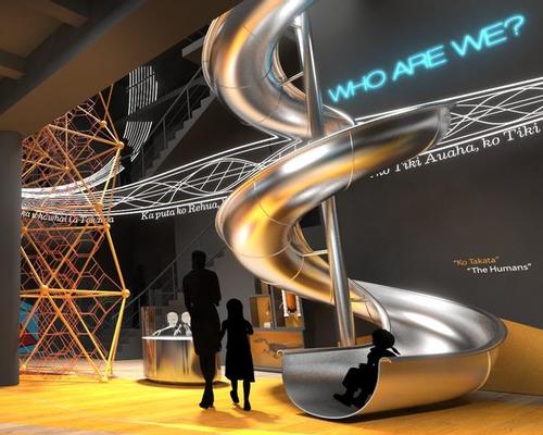A double helix-inspired slide will be a focal point of the development / Otago Museum/Story Inc
