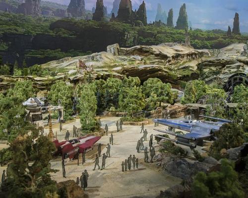 The concept is based on a remote trading port in outer space / Disney Parks
